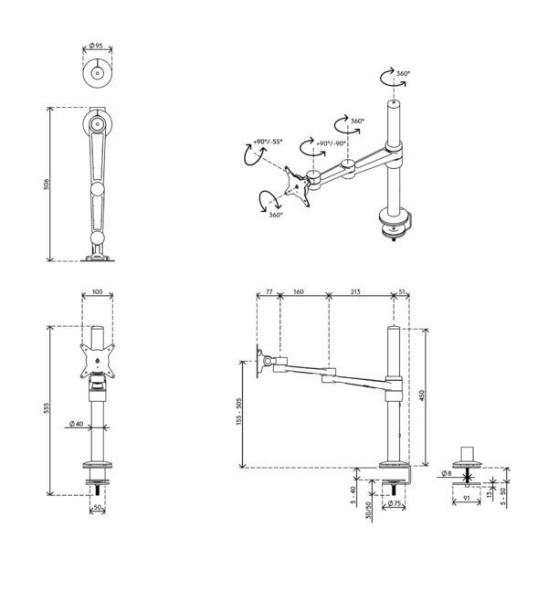Viewlite monitorarm - bureau 122 - Afbeelding 8