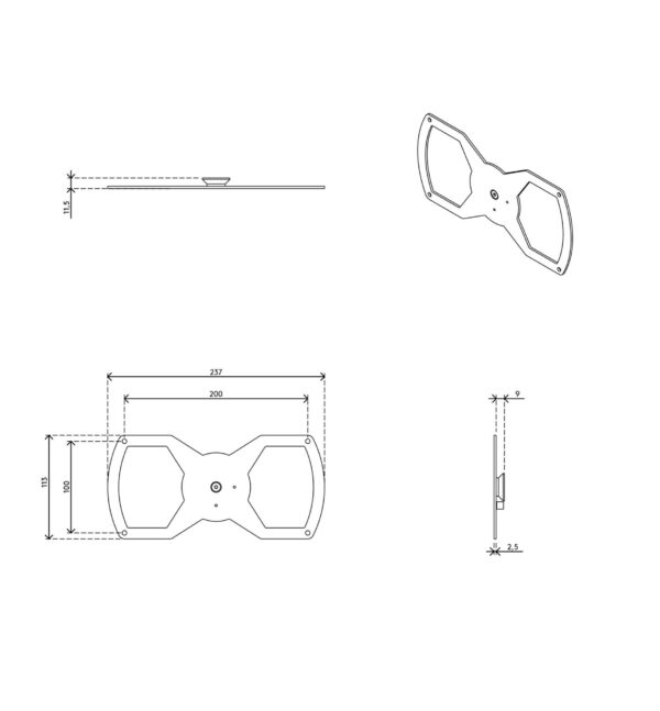 Viewlite VESA 200 x 100-bevestiging - optie 020 - Afbeelding 3