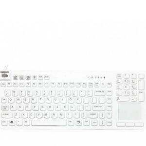 ErgoCool IP68 compact toetsenbord + touchpad - wit