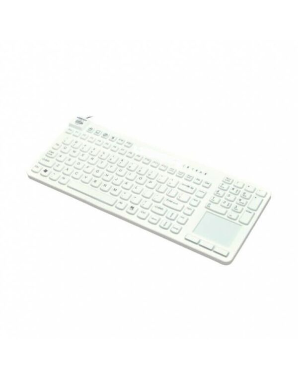 ErgoCool IP68 compact toetsenbord + touchpad - wit - Afbeelding 2
