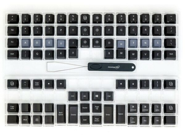 Kinesis Advantage360 DVORAK keycap set