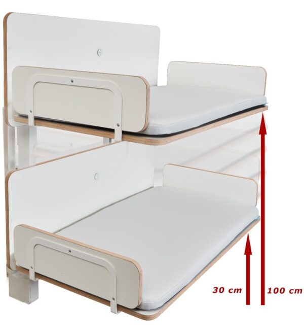 Aankleedtafel muurbevestiging met opklapbaar blad - Afbeelding 3