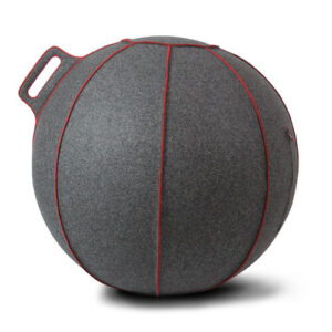 Vluv VELT Zitbal Grey-Melange - Red 60-65cm