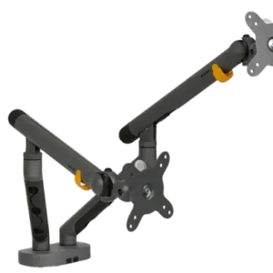 BE Flexible Monitorarm Dual Dark Black